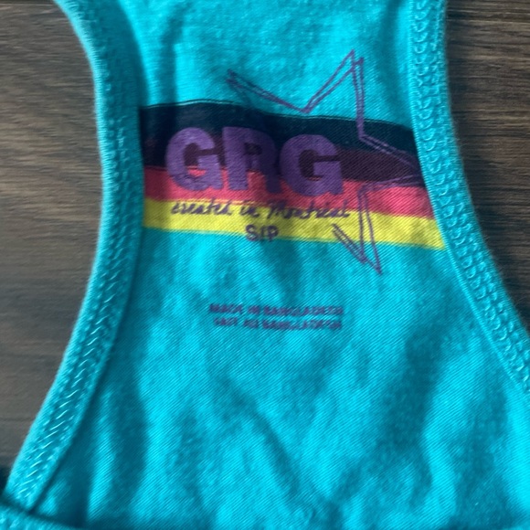 Garage Turquoise Striped Racerback Tank - Picture 3 of 3